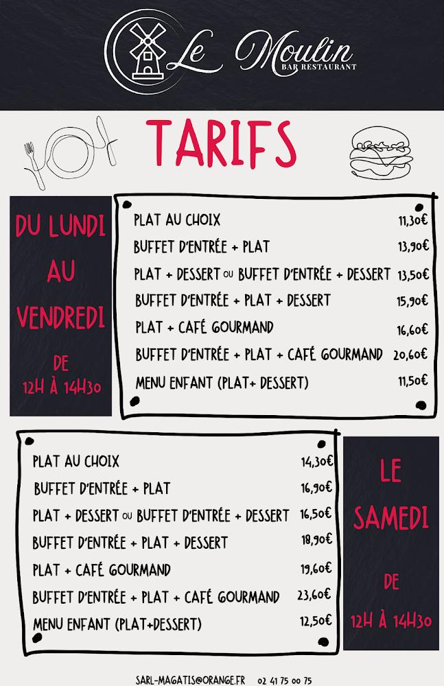 Restaurant Le Moulin - Bar Brasserie - Menu Image 1